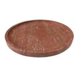 Casa Padrino Luxus Travertin Serviertablett Rot Ø 40,5 cm - Gastronomie Accessoires