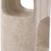 Casa Padrino Luxus Travertin Beistelltisch Beige 30,5 x 30,5 x H. 56,5 cm - Naturstein Beistelltisch - Wohnzimmer Möbel - Hotel Möbel - Travertin Möbel - Luxus Möbel - Luxus Einrichtung