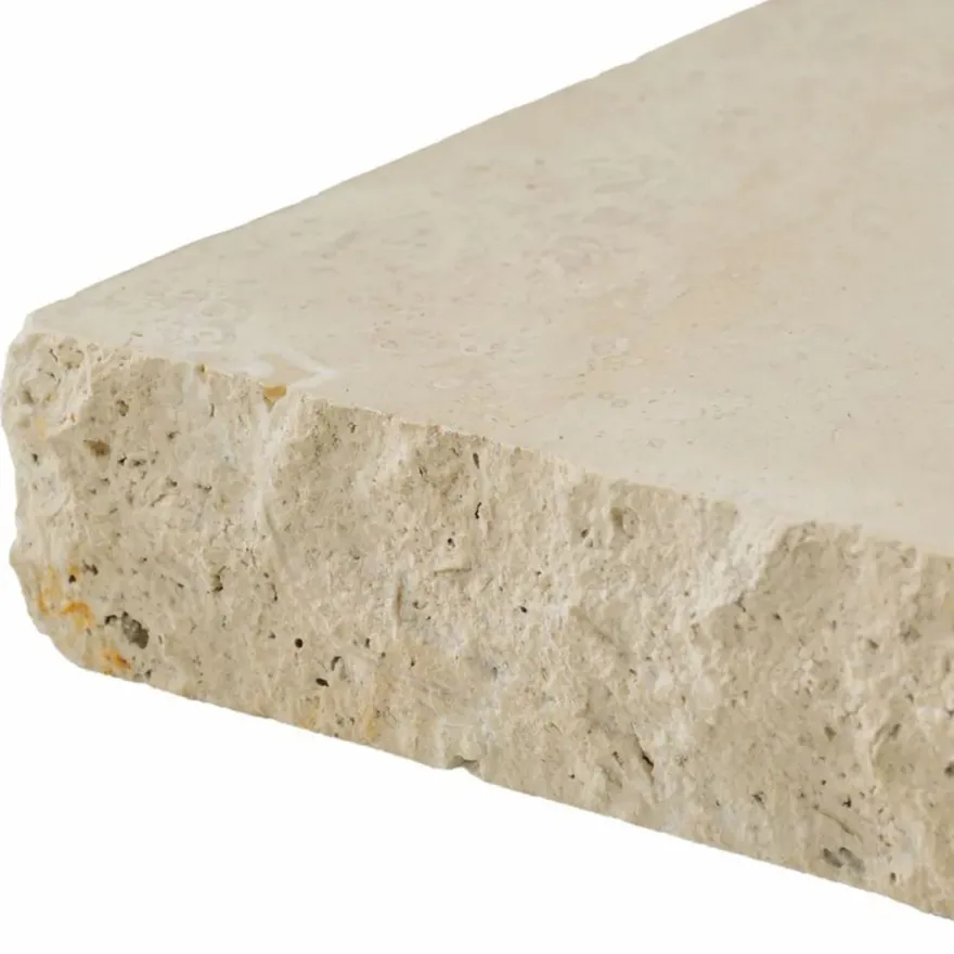 Casa Padrino Luxus Travertin Couchtisch Beige 65,5 cm - Travertin Wohnzimmer Möbel