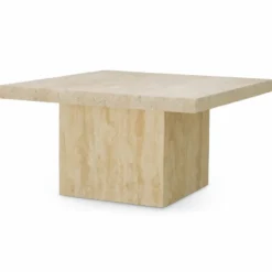 Casa Padrino Luxus Travertin Couchtisch Beige 65,5 cm - Travertin Wohnzimmer Möbel