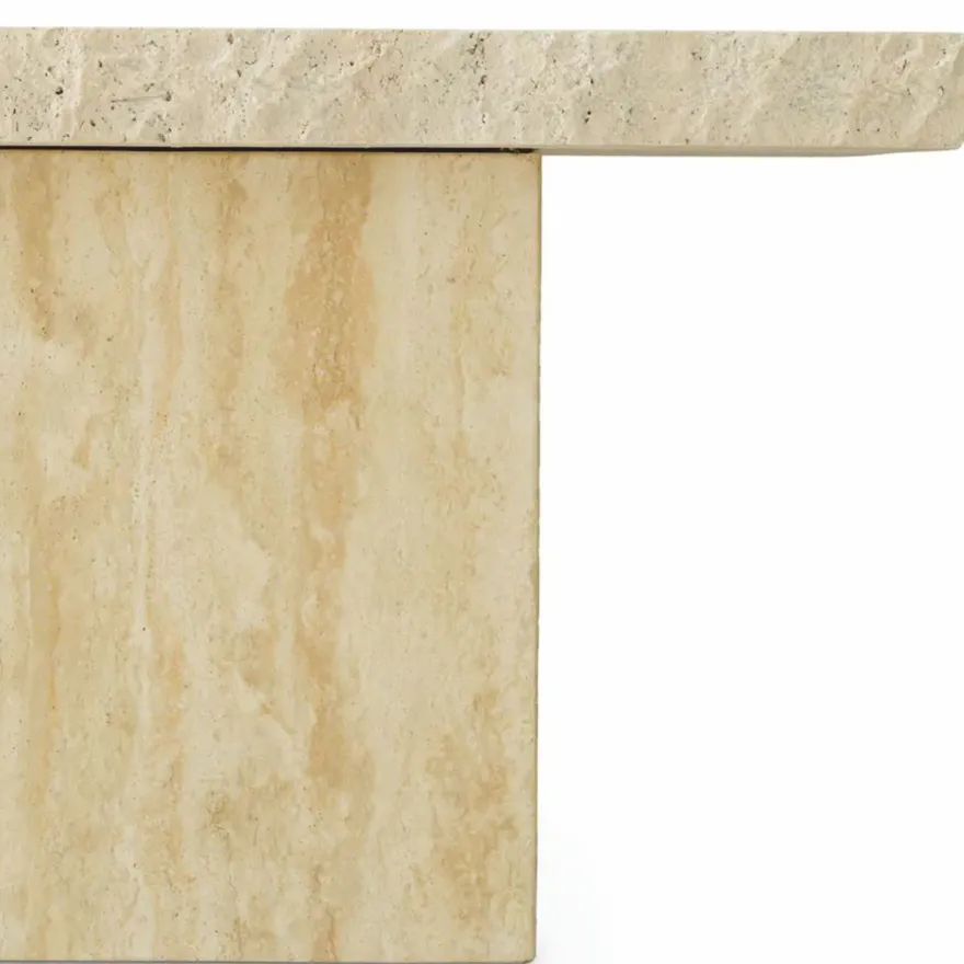 Casa Padrino Luxus Travertin Couchtisch Beige 65,5 cm - Travertin Wohnzimmer Möbel