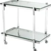 Casa Padrino Luxus Trolley / Servierwagen Silber 80 x 48 x H. 77,5 cm - Hotel Restaurant Gastronomie Accessoires