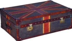Casa Padrino Luxus Truhe Union Jack im Koffer-Design, mehrfarbig, 90 x 60 x H. 30 cm
