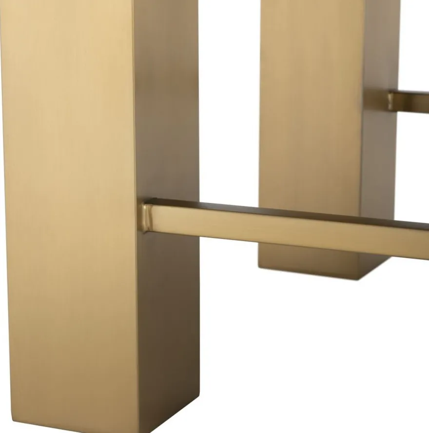 Casa Padrino Luxus TV Schrank Messingfarben / Schwarz 195 x 55 x H. 38 cm - Edelstahl Sideboard mit Glasplatten - Luxus Wohnzimmer Möbel