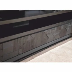 Casa Padrino Luxus TV Schrank mit 3 Schubladen Schwarz 226 cm - Wohnzimmer & Hotel Möbel