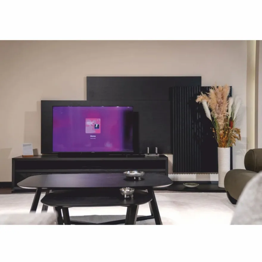 Casa Padrino Luxus TV Schrank mit 3 Schubladen Schwarz 226 cm - Wohnzimmer & Hotel Möbel