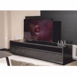 Casa Padrino Luxus TV Schrank mit 3 Schubladen Schwarz 226 cm - Wohnzimmer & Hotel Möbel