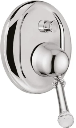 Casa Padrino Luxus Unterputz-Einhebelmischer mit Umstellung Silber 15,6 x H. 16 cm - Neoklassische Badezimmer Armatur