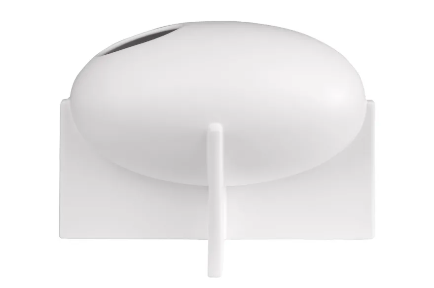 Casa Padrino Luxus Vase Antikweiß 30 x 18 x H. 21 cm - Breite Steingut Vase der OVO Serie mit Old White Glasur - Luxus Deko Accessoires