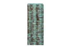Casa Padrino Luxus Vase Blau 21 x 21 x H. 53 cm - Schlanke hohe Steingut Vase im Rustic Blue Finish - Luxus Deko Accessoires