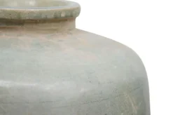 Casa Padrino Luxus Vase Blau Ø 24 x H. 30 cm - Bauchige Deko Vase aus Keramik in Blau - Luxus Deko Accessoires