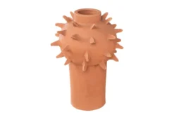 Casa Padrino Luxus Vase Naturfarben Ø 37 x H. 46 cm - Große bauchige Vase Herrison aus Terrakotta - Luxus Deko Accessoires