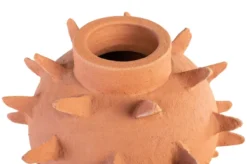 Casa Padrino Luxus Vase Naturfarben Ø 37 x H. 46 cm - Große bauchige Vase Herrison aus Terrakotta - Luxus Deko Accessoires