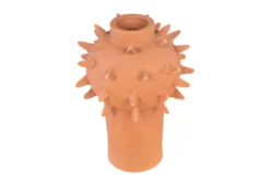 Casa Padrino Luxus Vase Naturfarben Ø 37 x H. 46 cm - Große bauchige Vase Herrison aus Terrakotta - Luxus Deko Accessoires