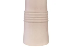 Casa Padrino Luxus Vase Rosa Ø 15 x H. 54,5 cm - Hohe schlanke Vase Datoga Choker aus Steingut mit Ringen am Hals - Luxus Deko Accessoires