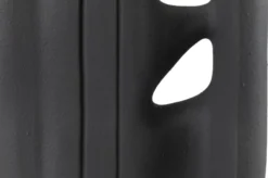 Casa Padrino Luxus Vase Schwarz 32 x 15 x H. 41 cm - Keramik Vase der Linked Serie mit strukturierter Oberfläche - Luxus Deko Accessoires