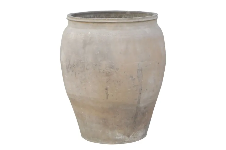 Casa Padrino Luxus Vase Terrakottafarben 48 x 48 x H. 61 cm - Große Bodenvase aus Terrakotta im Stil alter Tongefäße - Luxus Deko Accessoires