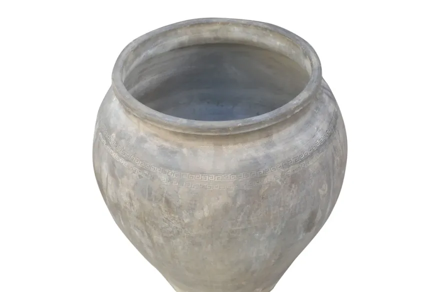 Casa Padrino Luxus Vase Terrakottafarben 53 x 53 x H. 62 cm - Große Bodenvase aus Terrakotta im Stil alter Tongefäße - Luxus Deko Accessoires