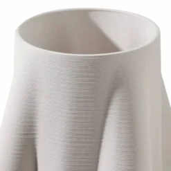 Casa Padrino Luxus Vase Weiß H. 75 cm - Keramik Blumenvase - Deko Accessoires