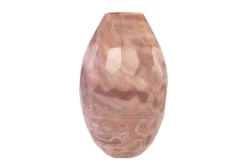Casa Padrino Luxus Vase Ø 24 x H. 38,5 cm - Elegante Deko Vase aus massivem Farbglas in marmorierten Lavendeltönen - Luxus Deko Accessoires