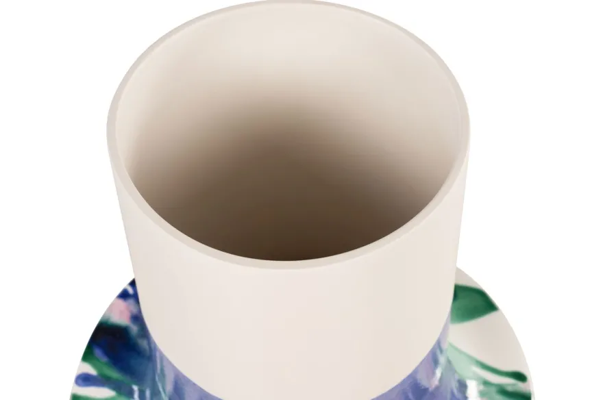 Casa Padrino Luxus Vase Ø 37,5 x H. 47,5 cm - Große Steingut Vase im frei gestalteten Freestyle Finish - Luxus Deko Accessoires