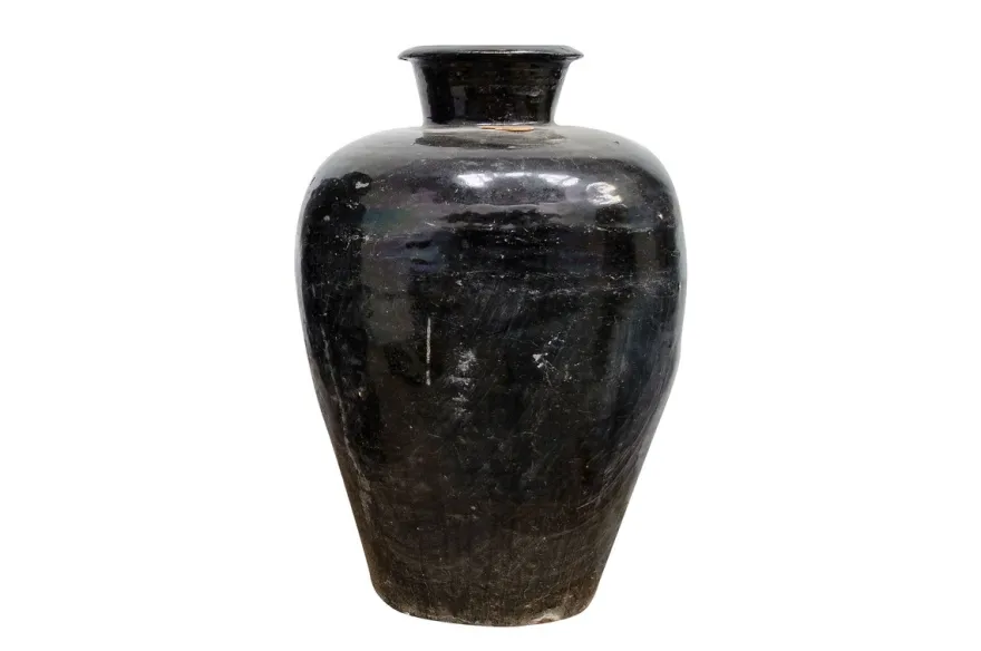 Casa Padrino Luxus Vase Ø 32-37 x H. 52-57 cm - Große Keramik Urnenvase im Antik-Look - Luxus Deko Accessoires