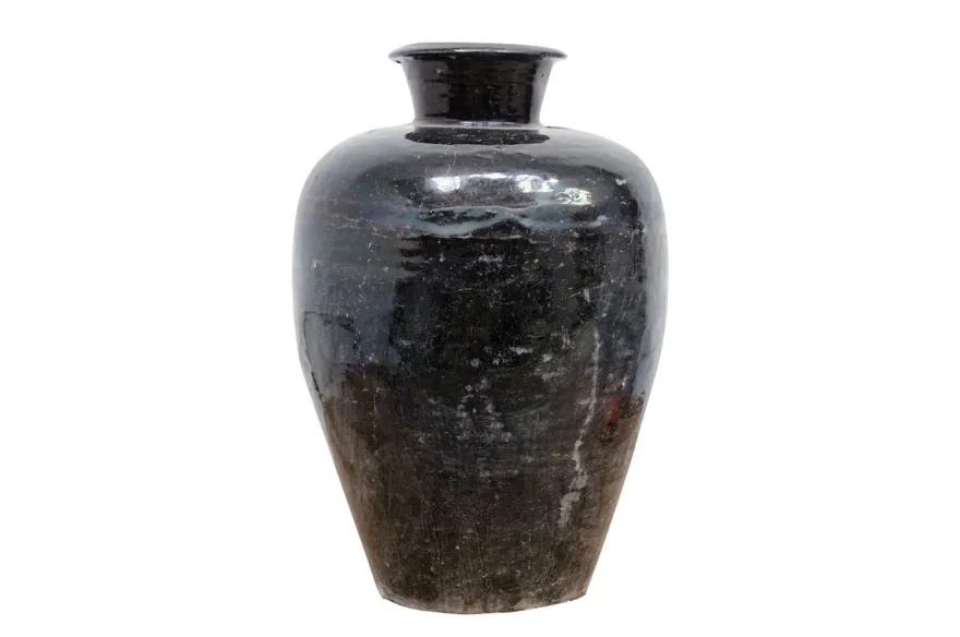 Casa Padrino Luxus Vase Ø 32-37 x H. 52-57 cm - Große Keramik Urnenvase im Antik-Look - Luxus Deko Accessoires