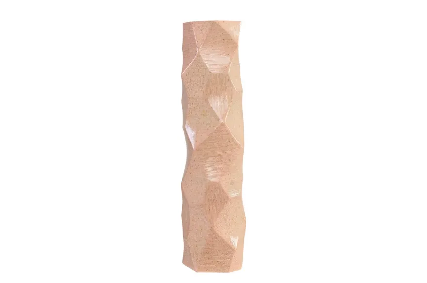Casa Padrino Luxus Vase Ø 14 x H. 55 cm - Hohe schlanke Vase Abstract aus Steingut mit Dekor in Pastelltönen - Luxus Deko Accessoires