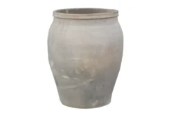 Casa Padrino Luxus Vase 48 x 48 x H. 61 cm - Große Terrakotta Vase im rustikalen Antik-Look - Luxus Deko Accessoires