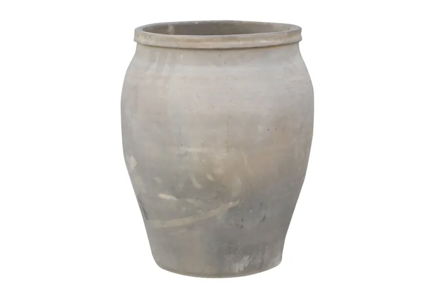 Casa Padrino Luxus Vase 48 x 48 x H. 61 cm - Große Terrakotta Vase im rustikalen Antik-Look - Luxus Deko Accessoires