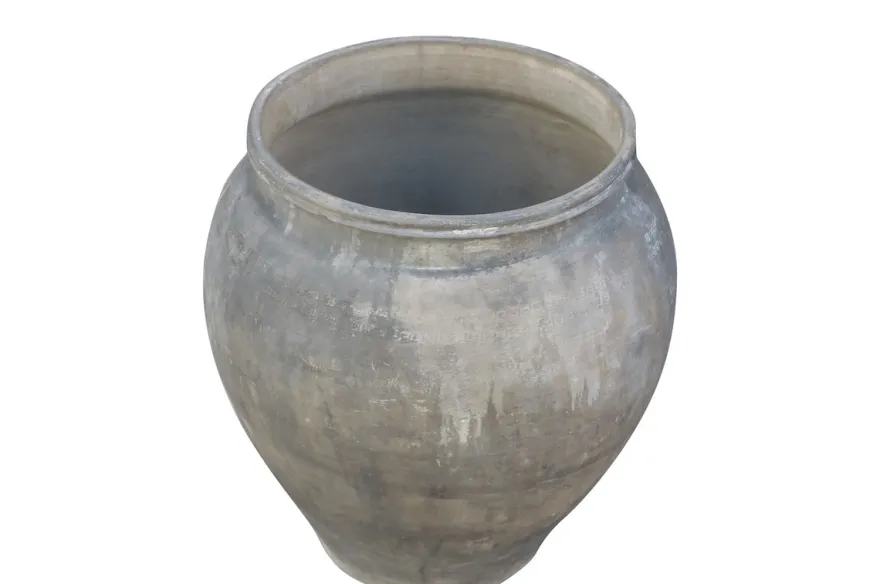 Casa Padrino Luxus Vase 55 x 55 x H. 62 cm - Große Terrakotta Vase im rustikalen Antik-Look - Luxus Deko Accessoires