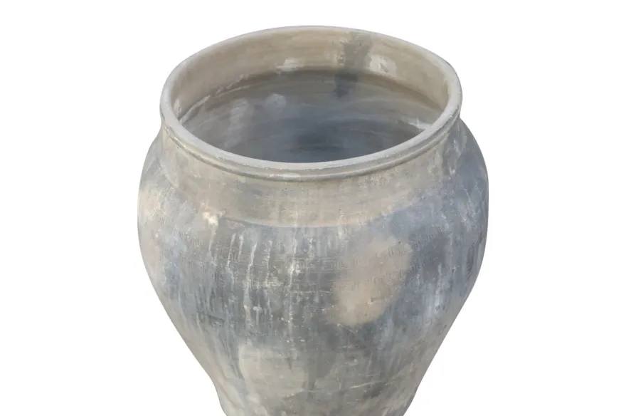 Casa Padrino Luxus Vase 53 x 53 x H. 60 cm - Große Terrakotta Vase im rustikalen Antik-Look - Luxus Deko Accessoires