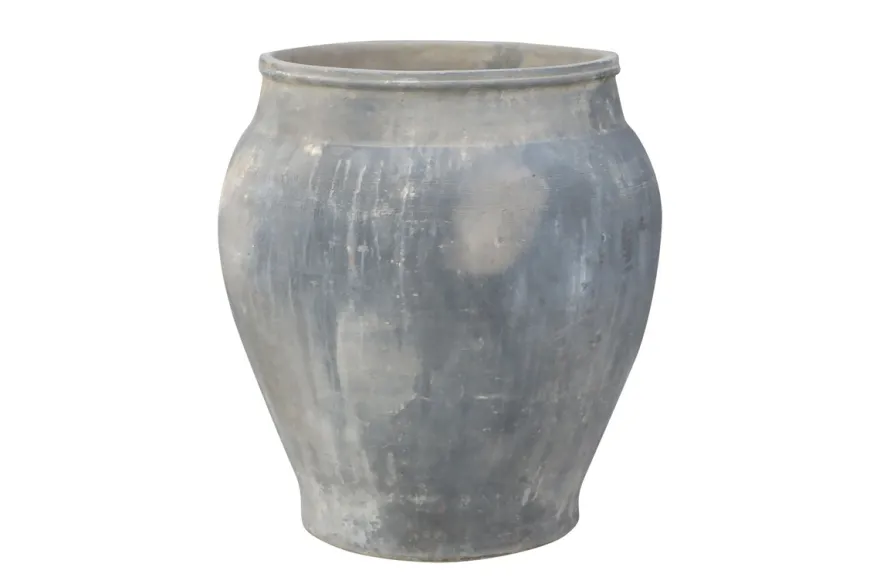 Casa Padrino Luxus Vase 53 x 53 x H. 60 cm - Große Terrakotta Vase im rustikalen Antik-Look - Luxus Deko Accessoires