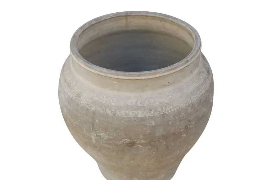 Casa Padrino Luxus Vase 55 x 55 x H. 59 cm - Große Terrakotta Vase im rustikalen Antik-Look - Luxus Deko Accessoires