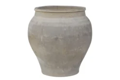 Casa Padrino Luxus Vase 55 x 55 x H. 59 cm - Große Terrakotta Vase im rustikalen Antik-Look - Luxus Deko Accessoires