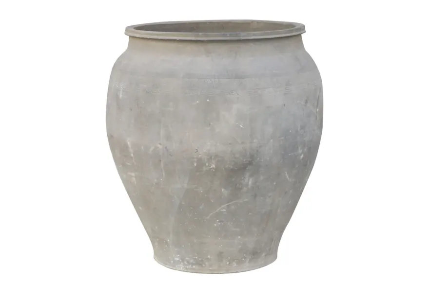 Casa Padrino Luxus Vase 54 x 54 x H. 62 cm - Große Terrakotta Vase im rustikalen Antik-Look - Luxus Deko Accessoires