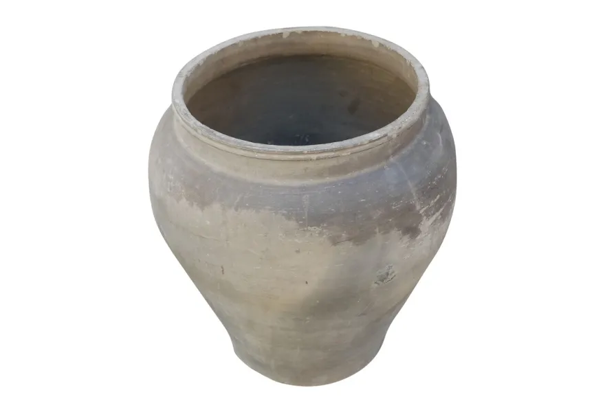 Casa Padrino Luxus Vase 55 x 55 x H. 60 cm - Große Terrakotta Vase im rustikalen Antik-Look - Luxus Deko Accessoires