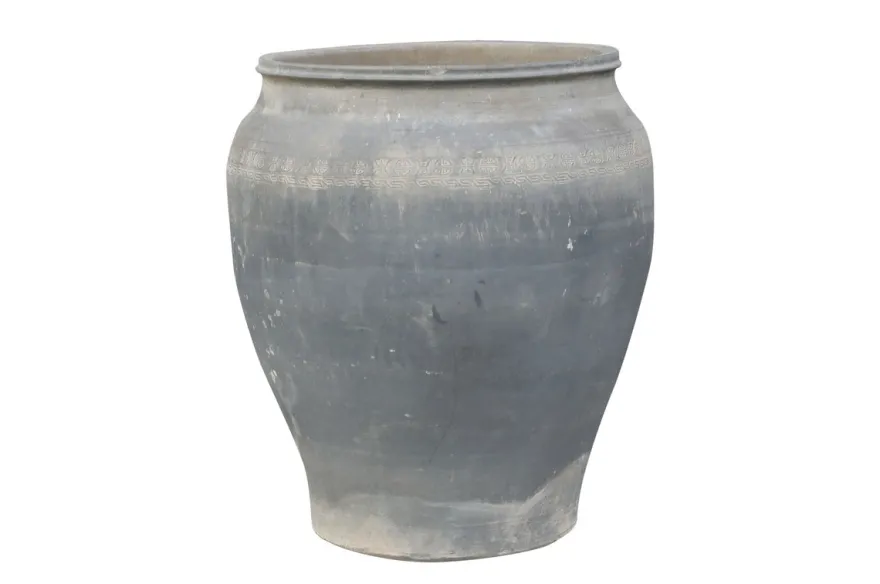Casa Padrino Luxus Vase 52 x 52 x H. 62 cm - Große Terrakotta Vase im rustikalen Antik-Look - Luxus Deko Accessoires