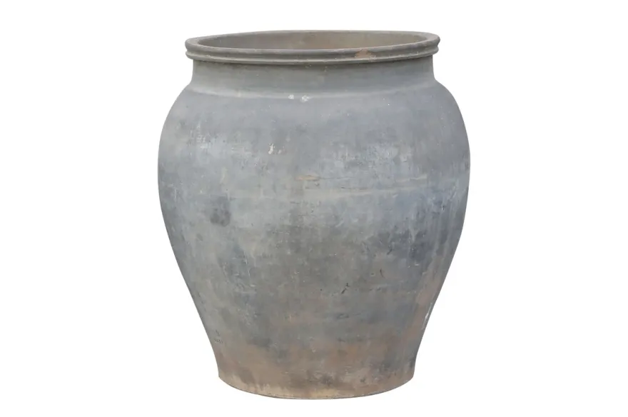 Casa Padrino Luxus Vase 52 x 52 x H. 60 cm - Große Terrakotta Vase im rustikalen Antik-Look - Luxus Deko Accessoires