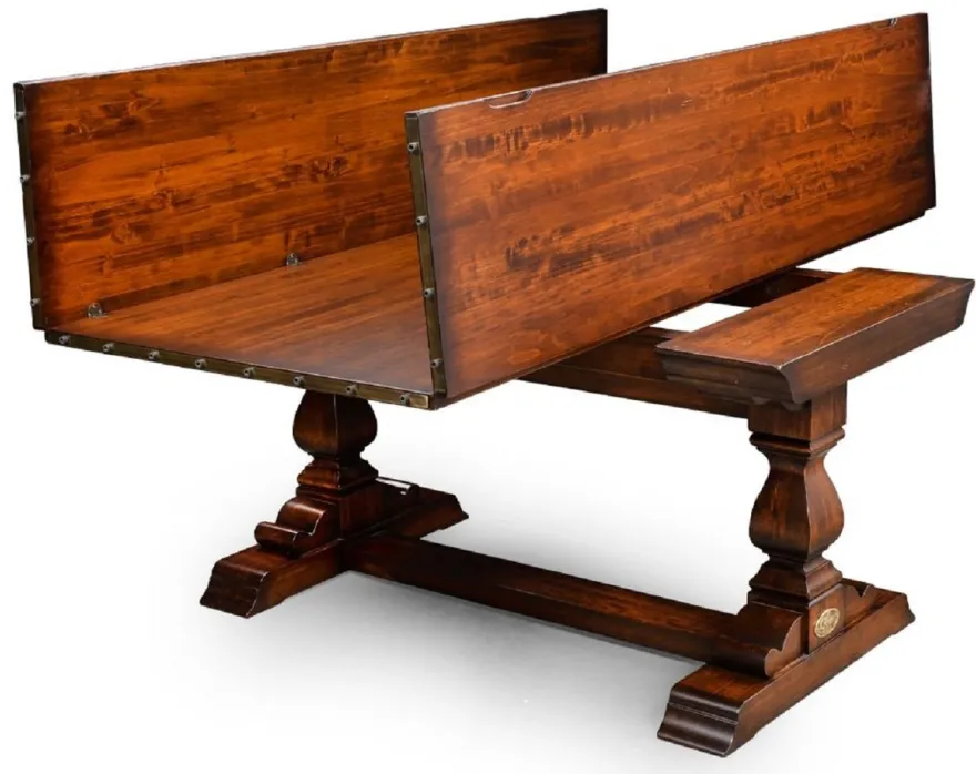 Casa Padrino Luxus Vintage Stil Esstisch Braun / Messing 180 x 85 x H. 78 cm - Rechteckiger Massivholz Esszimmertisch mit ausklappbarer Tischplatte - Esszimmer Möbel - Luxus Vintage Stil Möbel