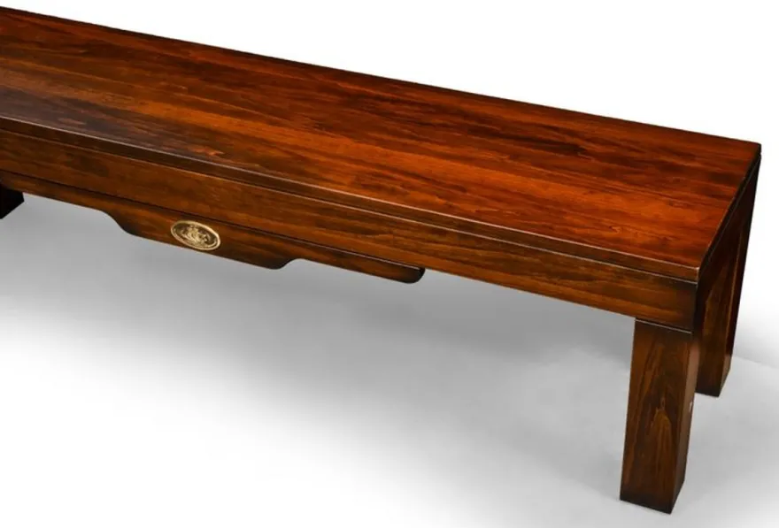 Casa Padrino Luxus Vintage Stil Sitzbank Braun 158 x 38 x H. 44,5 cm - Massivholz Bank - Vintage Stil Möbel - Massivholz Möbel - Bar Möbel - Luxus Möbel