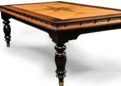 Casa Padrino Luxus Vintage Stil Couchtisch Naturfarben / Braun / Schwarz 137 x 77 x H. 45 cm - Rechteckiger Massivholz Wohnzimmertisch - Vintage Stil Wohnzimmer Möbel - Luxus Wohnzimmer Möbel