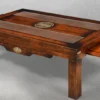 Casa Padrino Luxus Vintage Stil Couchtisch Braun 125 x 80 x H. 45,5 cm - Massivholz Wohnzimmertisch - Vintage Stil Wohnzimmer Möbel - Luxus Wohnzimmer Möbel - Massivholz Wohnzimmer Möbel