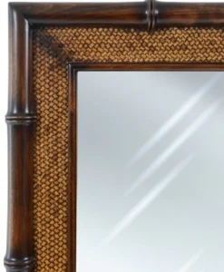Casa Padrino Luxus Vintage Stil Wandspiegel Braun / Naturfarben 74 x 8 x H. 184 cm - Rechteckiger Massivholz Spiegel - Vintage Stil Möbel - Luxus Möbel