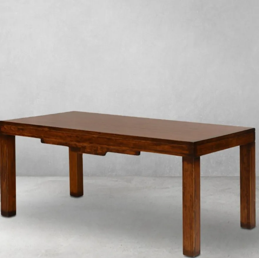 Casa Padrino Luxus Vintage Stil Esstisch Dunkelbraun 180 x 93,5 x H. 78 cm - Rechteckiger Massivholz Esszimmertisch - Esszimmer Möbel - Massivholz Möbel - Vintage Stil Möbel - Luxus Möbel