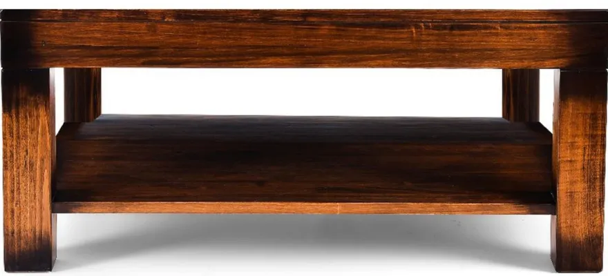 Casa Padrino Luxus Vintage Stil Couchtisch Braun 100 x 100 x H. 45,5 cm - Quadratischer Massivholz Wohnzimmertisch mit Glasplatte - Vintage Stil Wohnzimmer Möbel - Luxus Möbel