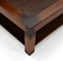 Casa Padrino Luxus Vintage Stil Couchtisch Braun 100 x 100 x H. 45,5 cm - Quadratischer Massivholz Wohnzimmertisch mit Glasplatte - Vintage Stil Wohnzimmer Möbel - Luxus Möbel