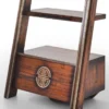Casa Padrino Luxus Vintage Stil Regalschrank Dunkelbraun / Messing 94 x 60 x H. 240 cm - Massivholz Bücherschrank - Wohnzimmer Schrank - Büro Schrank - Büro Möbel - Luxus Vintage Stil Möbel