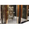 Casa Padrino Luxus Vitrine mit 2 Glastüren Braun / Gold 130 x H. 200 cm - Luxus Möbel