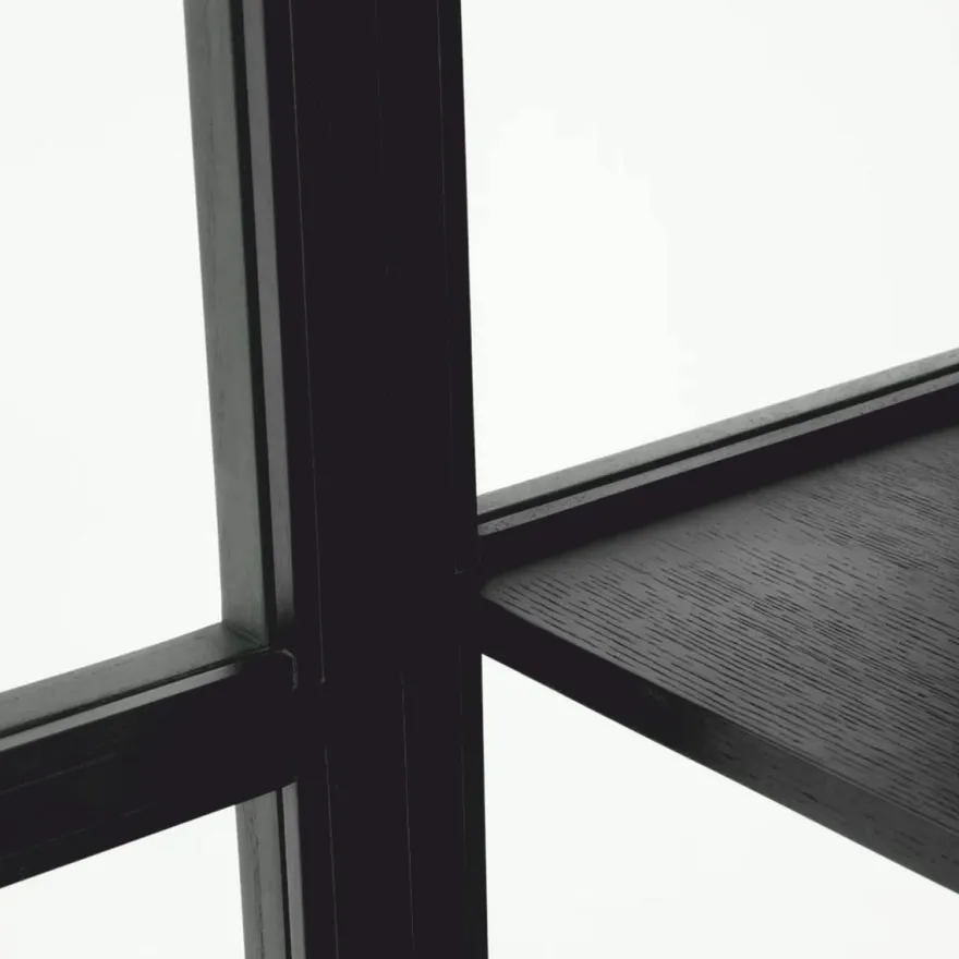 Casa Padrino Luxus Vitrine Schwarz / Bronze 118 x 44,5 x H. 210 cm - Luxus Interior